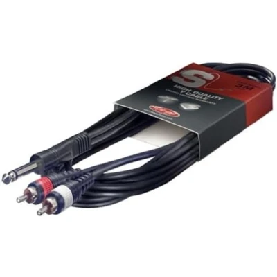 Abbildung von Stagg SYC3/P2CM E Splitterkabel 3m Klinke 2x Chinch male