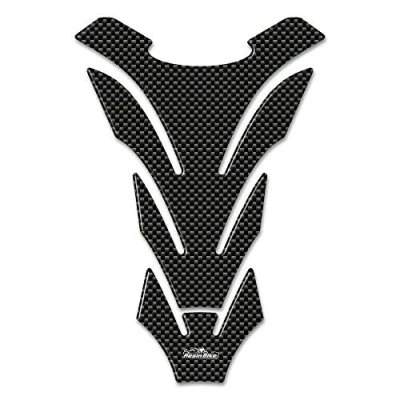 Abbildung von Resin Bike Aufkleber Motorrad kompatibel mit Tank 14x20 cm. Schutz Tankpad Von Hülle PU Graffi. 3D Harz Beschichtet Version Universal Wirkung Kohlenstoff