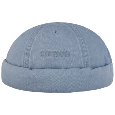 Abbildung von Stetson Ocala Baumwoll Dockercap Herren Dockermütze aus Baumwolle mit UV Schutz 40 Hafenmütze Sommer/Winter Denim S (54 55 cm)