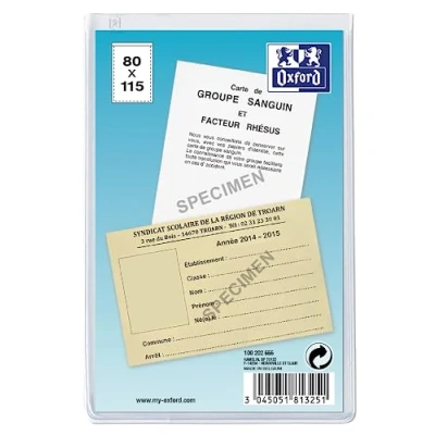 Abbildung von OXFORD 10 Mehrzweck Schutzhüllen, 8 x 11,5 cm, PVC Deckel, Dicke 20/100, farblos