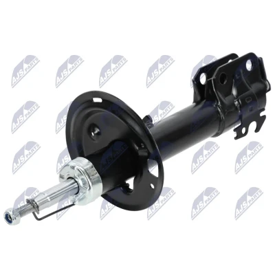 Abbildung von NTY A TY 057 Stoßdämpfer Vorderachse rechts Gasdruck Zweirohr Federbein oben Stift, unten Schelle TOYOTA: Yaris III Schrägheck (XP13) 1.3
