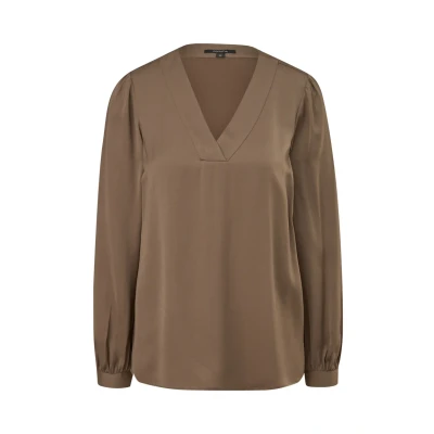 Abbildung von comma Bluse, Damen, Größe: 34, Cognac