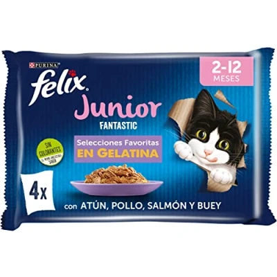 Abbildung von PURINA FELIX Herren Fantastic Junior, braun, 85 g (Paquete de 48) (48er Pack)