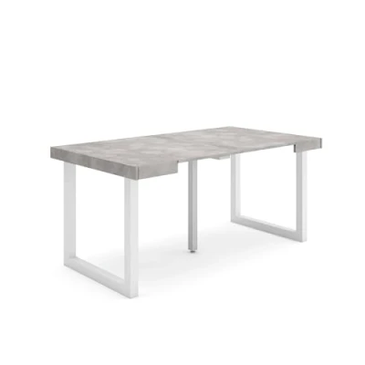 Abbildung von Skraut Home Ausziehbarertisch Multifunktionaler ausziehbarer 160 Für 8 Gäste Massivholz Beine Moderner Stil Zement