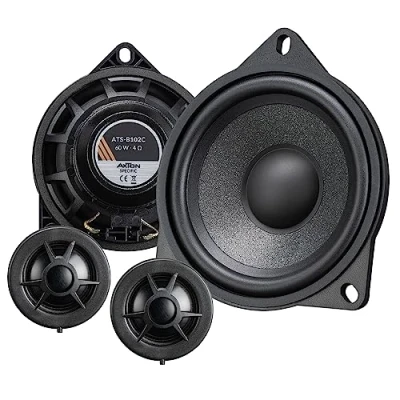 Abbildung von AXTON ATS B102C 2 Wege 10 cm Komponenten System, Autolautsprecher kompatibel mit BMW und Mini Fahrzeugen, 60 W RMS, 1 Paar