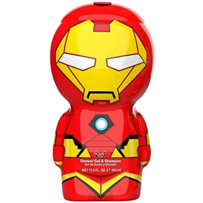 Abbildung von Air Val Marvel Iron Man 2in1 Duschgel &amp; Shampoo − 3D Figur mit tollem Duft, für Kinder und Erwachsene (400 ml)