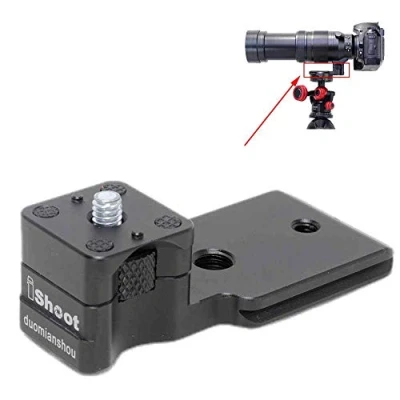 Abbildung von iShoot Objektivmanschette Ersatzfuß Stativhalterung Ringsockel kompatibel mit Panasonic Leica DG Vario Elmar 100 400mm f/4 6.3 ASPH Power OIS, Objektivstützhalterung Arca Fit Schnellwechselplatte