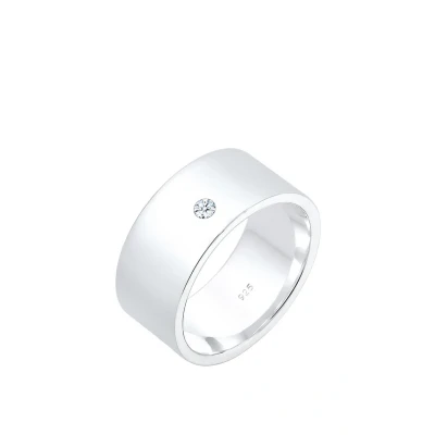 Abbildung von Elli DIAMONDS Ring Damen Basic Modern mit Diamant (0.03 ct.) aus 925 Sterling Silber