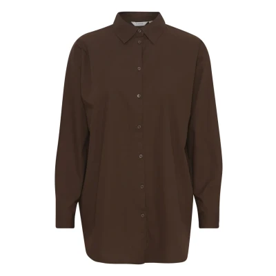 Abbildung von b.young Bygamze Hemdbluse, Damen, Größe: 34, Chicory coffee