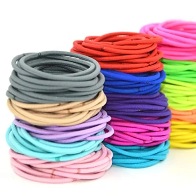 Abbildung von Frcolor Elastische Haargummis, Kein Metall Keine Schäden Pferdeschwanz Inhaber Pack von 50 (Mischfarben)