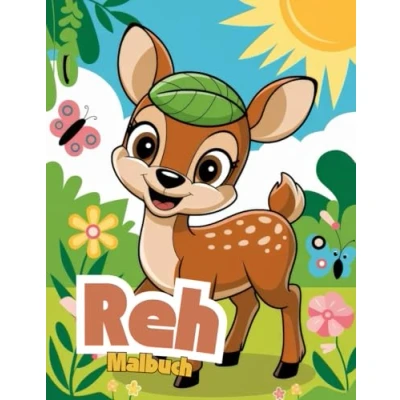 Abbildung von Reh Malbuch für Kinder: Schöne und einfache Malvorlagen mit Rehen Kinder im Alter von 4 8 Jahren