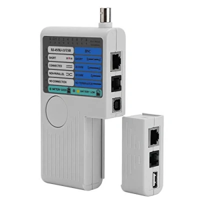 Abbildung von Richer R Netzwerk Kabeltester, 4 in 1 Remote Netzwerkkabel Tester,LAN Network Cable Tester Detektor für RJ45 RJ 11 USB BNC