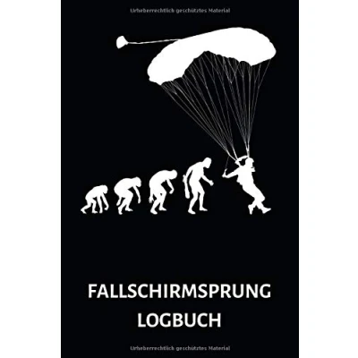 Abbildung von Fallschirmsprung Logbuch: Fallschirmspringer Sprungbuch Evolution of Skydiver 110 Seiten um seine Sprünge zu dokumentieren im praktischen A5 Format.