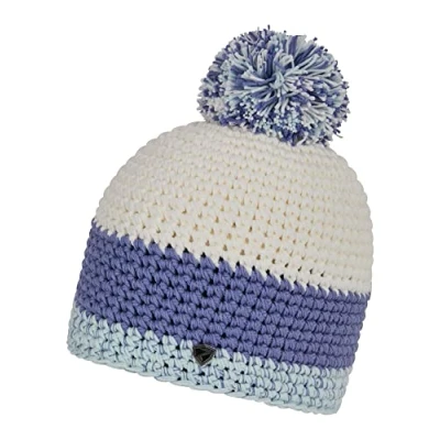 Abbildung von Ziener Unisex Intercontinental Bommel M tze geh kelt Fleece Futter dreifarbig, ice, Einheitsgröße EU