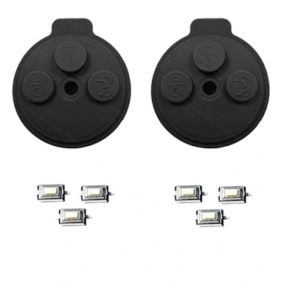 Abbildung von 2X Smart Tastenfeld 3 Tasten Autoschlüssel Tastenmatte Pad 451 fortwo + 6xTASTER Neu