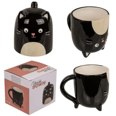 Abbildung von Out of the Blue Tasse Katze Kopfüber Kaffeebecher