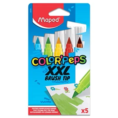 Abbildung von Maped Pinsel Filzstifte COLOR&#039;PEPS JUMBO BRUSH mit flexibler XXL Spitze x5 Stifte