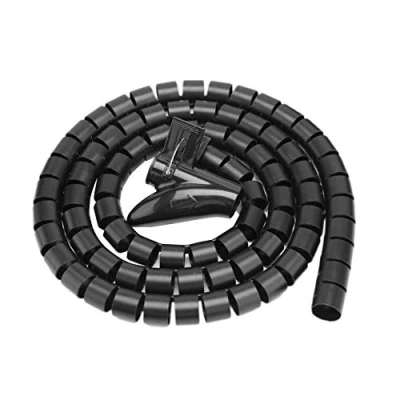 Abbildung von Kabelkanal, 1,5 m/3 m Länge, Spiralkabel Schlauch, 16/22/28mm, Weiß, Schwarz, Silber, Kabelmanagement/ Lösung