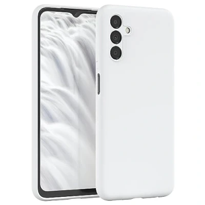 Abbildung von EAZY CASE Premium Schutzhülle kompatibel mit Samsung Galaxy A13 (5G) Farbige Stoßfeste Guter Griff Handyhülle Flexibles Silikon Kratzfest Anti Scratch einfarbig Weiß