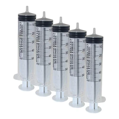 Abbildung von 5 Einmalspritzen 50 ml Einwegspritzen Spritzen Plastikspritzen von Romed