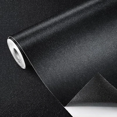 Abbildung von Kunstleder Selbstklebend 43x300cm,Leder Reparatur Set Besteht aus Stark Klebendem Material,Hat Eine Starke Haftung,Kunstleder Reparaturset für Möbel,Sofas, Autositze, Taschen (Schwarz, 43x300cm)