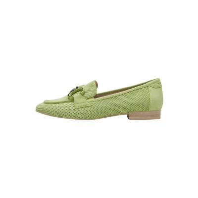 Abbildung von Tamaris COMFORT Damen Slipper aus Leder mit Blockabsatz, Grün (Lt Green), 38 EU