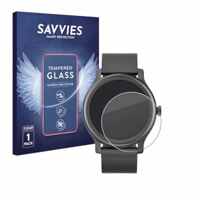 Abbildung von Savvies Panzer Schutz Glas für Loyaa Smartwatch 1.28&quot; 9H Hartglas, Anti Fingerprint, Displayschutz