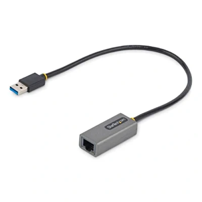Abbildung von StarTech.com USB 3.0 auf Gigabit Ethernet Netzwerk Adapter 10/100/1000 Mbit/s, RJ45, LAN Adapter, (GbE), 30cm Festes Kabel, Treiberlose Installation (USB31000S2)