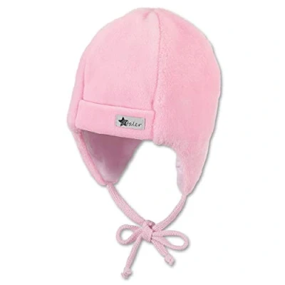 Abbildung von Sterntaler® Schlupfmütze Mütze (1 St., Wintermütze mit Bärchen Motiv, Bindeband und Ohrenschutz) Baby Beanie aus weichem Teddyflausch unifarben
