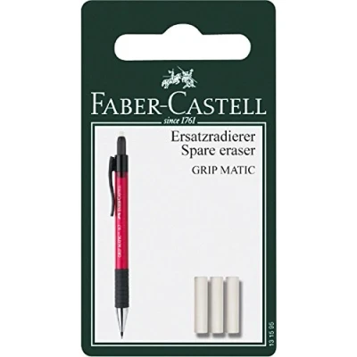 Abbildung von Faber Castell Ersatzradierer Grip Matic auf Blisterkarte VE=3 Stück