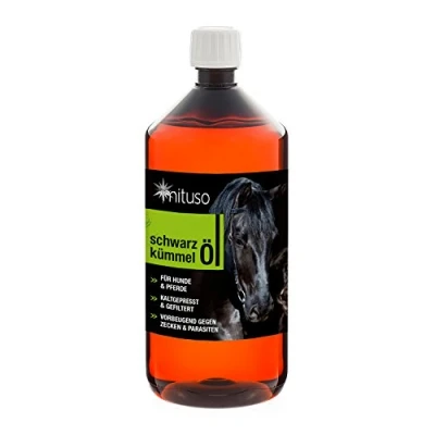 Abbildung von mituso Schwarzkümmelöl für Tiere, kaltgepresst &amp; 100% rein, 1000 g