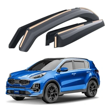 Abbildung von Goodyear Windabweiser für/kompatible mit Kia Sportage 2016 2021 Autofenster Regenschutz, Regenabweiser, Integrierte Deflektoren, 4 Stück