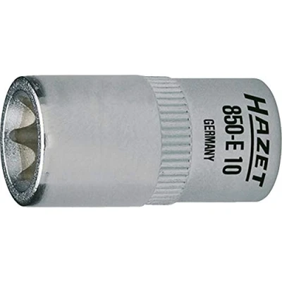 Abbildung von HAZET TORX 850 E5 Steckschlüsseleinsatz Chrom Vanadium Stahl gerändelt