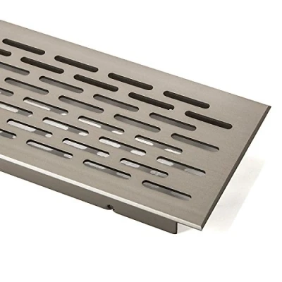 Abbildung von SO TECH® Lüftungsgitter Lochung oval / Edelstahloptik 250 900 mm (1 St)