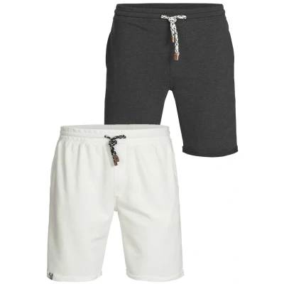 Abbildung von Indicode Jeans 2 PACK EDDY Shorts, Herren, Größe: Medium, Offwhite black