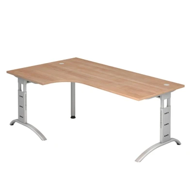 Abbildung von HAMMERBACHER Schreibtisch VFS82/N/S nussbaum