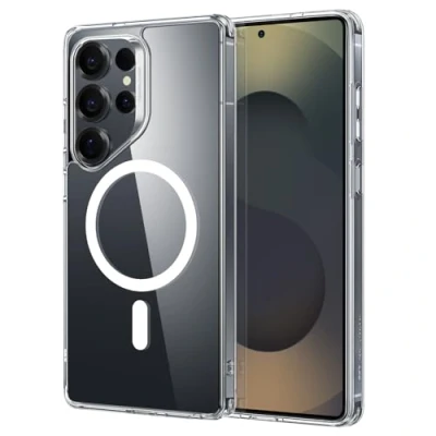 Abbildung von ESR für Galaxy 2025 Ultra Hülle, kompatibel mit MagSafe, magnetische Hülle Ultra, Militärnorm Schutz, vergilbungsbeständig, Classic Serie, Klar