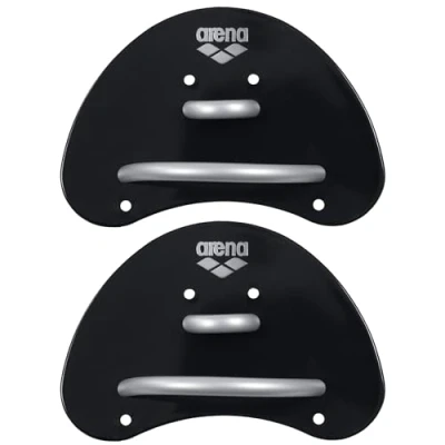 Abbildung von arena Finger Paddle Elite Handpaddel für Schwimmer, Schwimmbad Trainingszubehör, Paddel mit Verstellbaren Riemen, Unbedeckte Handfläche