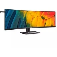 Abbildung von Philips 45B1U6900CH 45 Zoll DQHD Curved Monitor, 5 Webcam, Adaptive Sync, höhenverstellbar (5120x1440, 75 Hz, HDMI, DisplayPort, USB C (100W PD), RJ45, Hub) schwarz