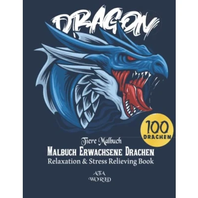 Abbildung von Tiere Malbuch Erwachsene Drachen: Für mit mythischen Fantasiewesen Stressabbau Entspannung schönen Mandalas . Japanische &amp; Chinesische Drachen