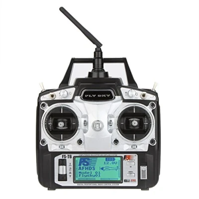 Abbildung von GoolRC Original Flysky FS T6 High Precision 2.4GHz 6CH Mode 2 Transmitter W/Receiver R6 B for RC Multirotor Quadcopter Helicopter Airplane Glider Car