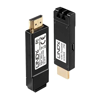 Abbildung von LINDY HDMI Extender 4K LWL 300m, Duplex LC Multimode 50/125 OM3, (nicht enthalten)