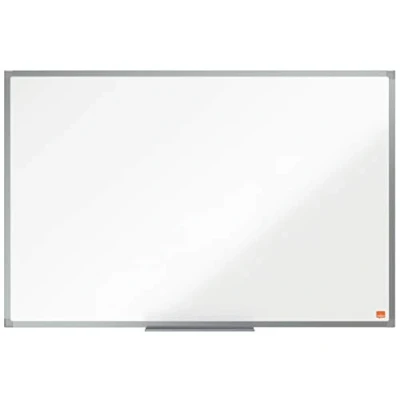 Abbildung von Nobo magnetisches Emaille Whiteboard, 60 x 90 cm, Aluminiumrahmen, Traditionelle Eckmontage, Inkl. Stiftablage, Weiß, Essence Serie, 1915451