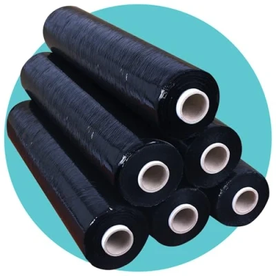 Abbildung von triplast 400 mm x 250 m Schrumpffolie für Paletten Schwarz (6 Stück)