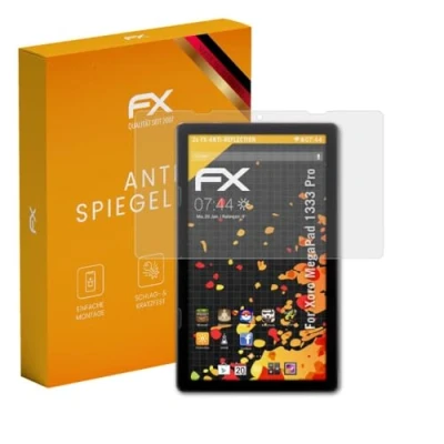 Abbildung von atFoliX Panzerfolie kompatibel mit Xoro MegaPad 1333 Pro Schutzfolie, entspiegelnde und stoßdämpfende FX Folie (2X)