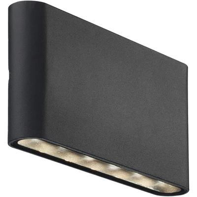 Abbildung von LED Außenwandleuchte Kinver flache Form, schwarz