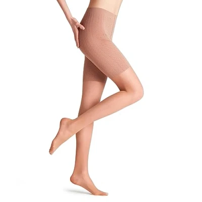 Abbildung von FALKE Damen Strumpfhose Cellulite Control 20 DEN W TI transparent gegen 1 Stück, Braun (Powder 4069), M L
