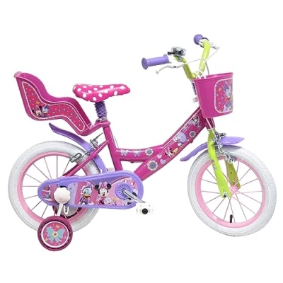 Abbildung von albri Babys (Jungen) Bicicletta Da Bambina 14 Pollici Di Disney Minnie Zoll Mouse Kinderfahrrad, Rosa