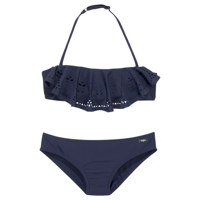 Abbildung von Buffalo Bandeau Split BUF SET Bikini für Kinder, Größe: 158/164, Navy