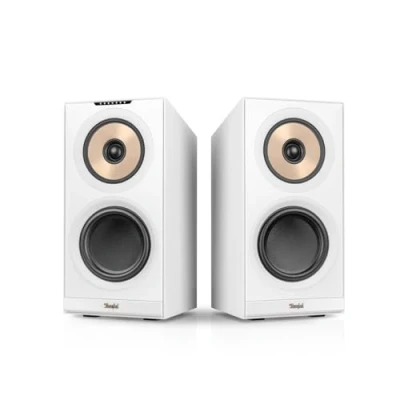 Abbildung von Teufel Stereo M 2 Aktive Regallautsprecher Paar Kabellos Bluetooth WLAN Multiroom Streaming, Holzgehäuse, HiFi Speakers, 100 Watt 3 Wege System, Chromecast™ Built in weiß